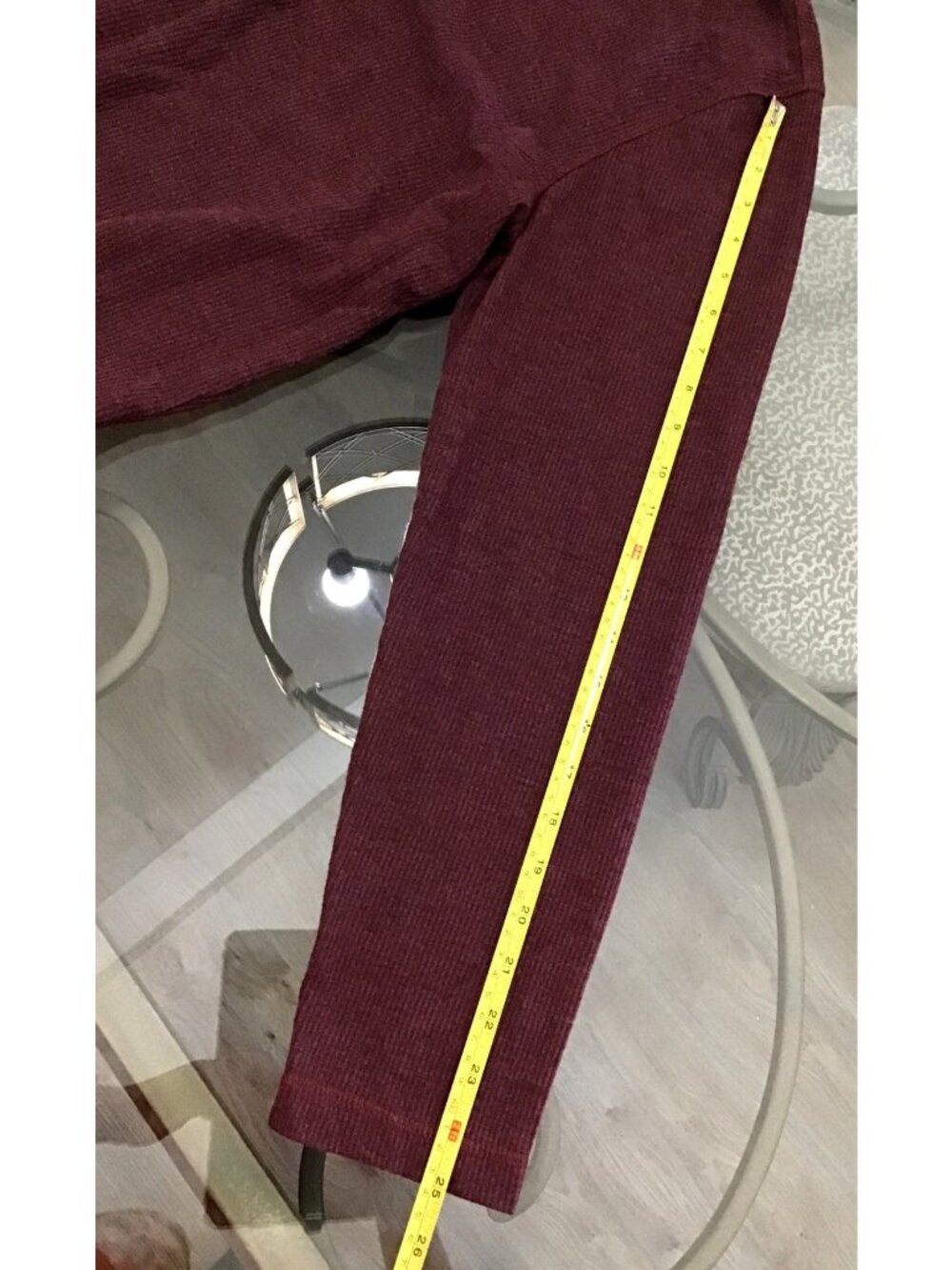 EDDIE BAUER MENS BURGUNDY CREW NECK LONG SLEEVE T-SHIRT SIZE LARGE - Picture 3 of 7